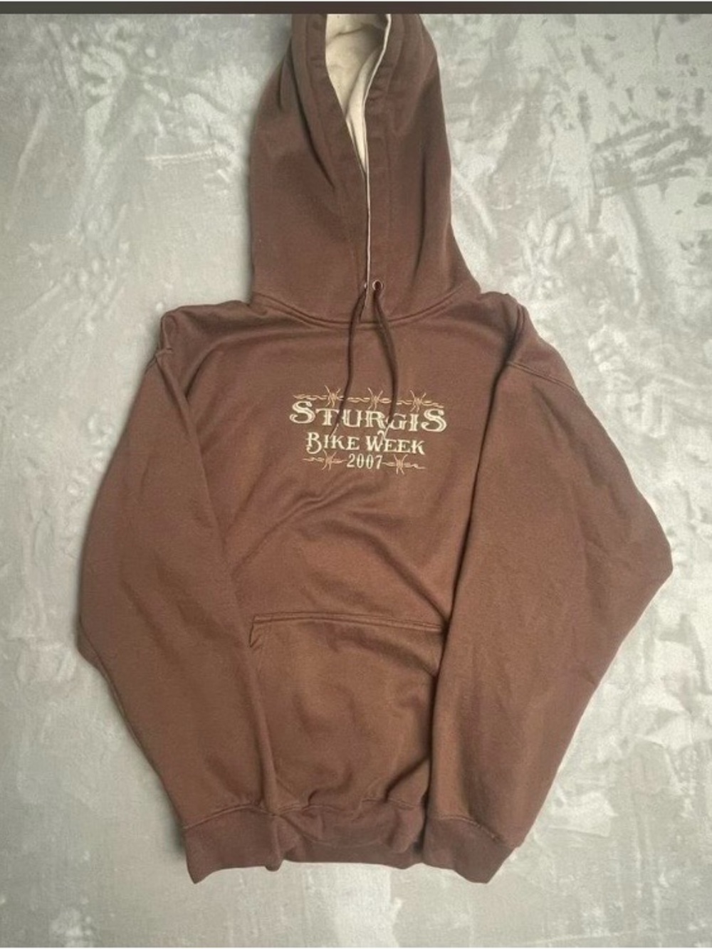 Sturgis Bike Week 2007 Vintage Brown Men's Pullover Hoodie